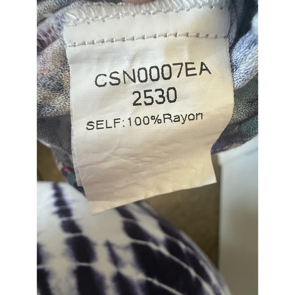 Cupshe Dress Womens‎ XXL Blue Floral Print Casual VNeck Keyhole Boho Breezy - Picture 4 of 4